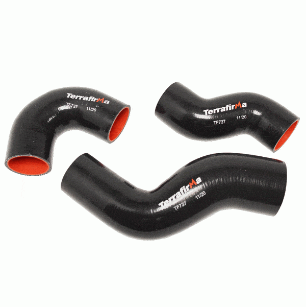 defender td5 black silicone intercooler hoses terrafirma